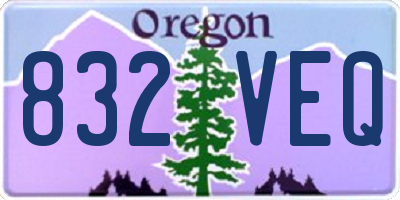 OR license plate 832VEQ
