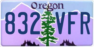 OR license plate 832VFR