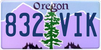 OR license plate 832VIK