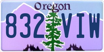 OR license plate 832VIW
