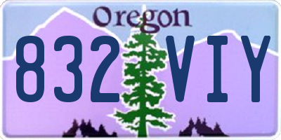 OR license plate 832VIY