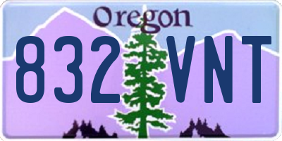 OR license plate 832VNT