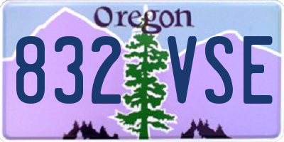 OR license plate 832VSE