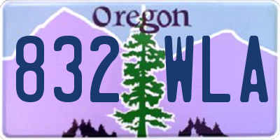 OR license plate 832WLA
