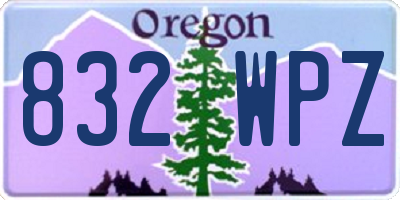OR license plate 832WPZ