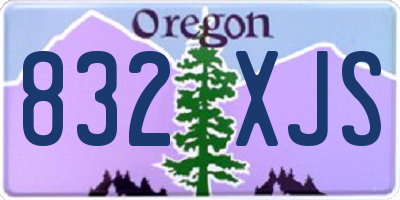 OR license plate 832XJS