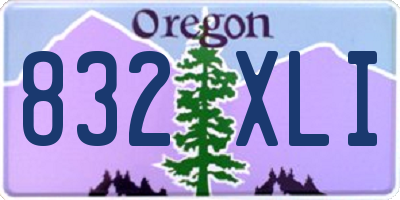 OR license plate 832XLI