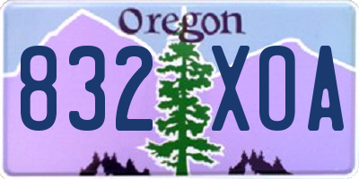 OR license plate 832XOA