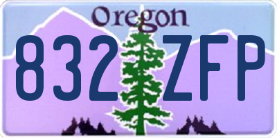 OR license plate 832ZFP
