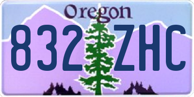OR license plate 832ZHC