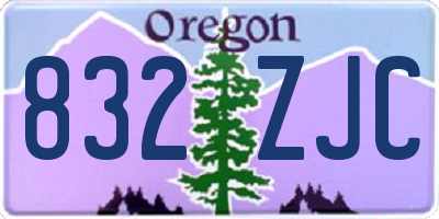 OR license plate 832ZJC