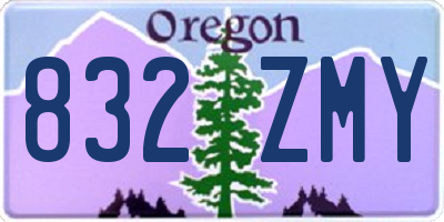OR license plate 832ZMY