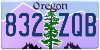 OR license plate 832ZQB