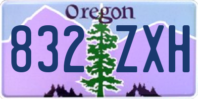 OR license plate 832ZXH