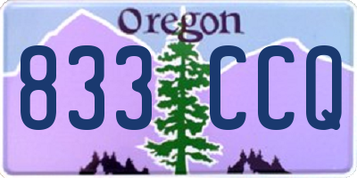 OR license plate 833CCQ