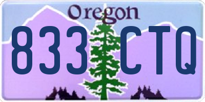 OR license plate 833CTQ
