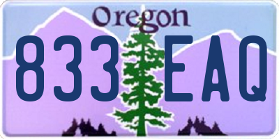 OR license plate 833EAQ