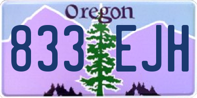 OR license plate 833EJH