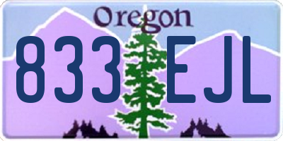 OR license plate 833EJL