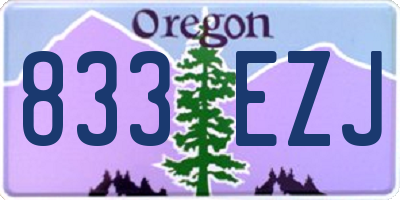 OR license plate 833EZJ