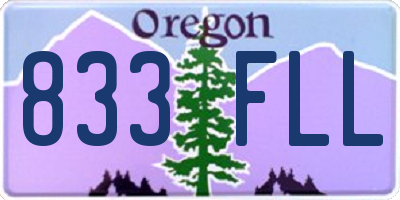 OR license plate 833FLL