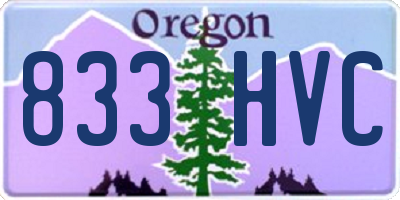 OR license plate 833HVC