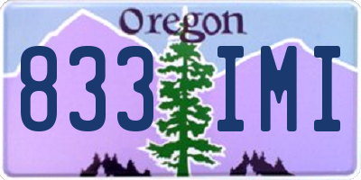 OR license plate 833IMI