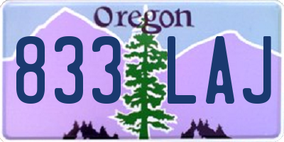 OR license plate 833LAJ