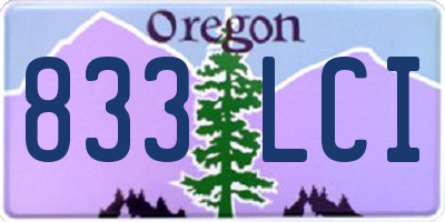 OR license plate 833LCI
