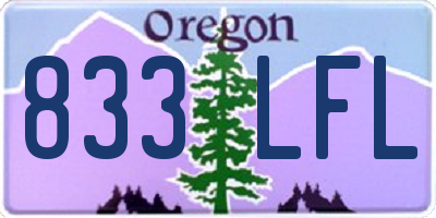 OR license plate 833LFL