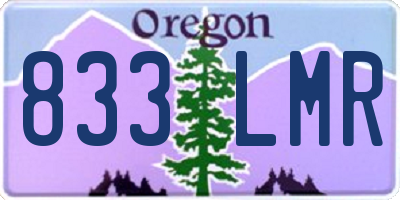 OR license plate 833LMR