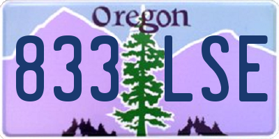 OR license plate 833LSE