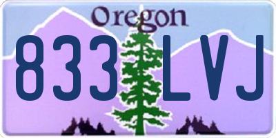 OR license plate 833LVJ