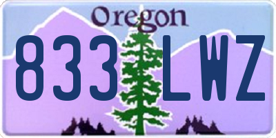 OR license plate 833LWZ