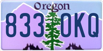 OR license plate 833OKQ