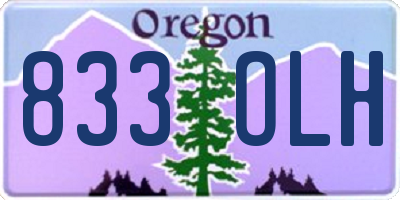 OR license plate 833OLH