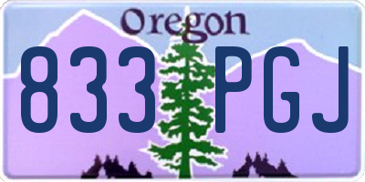 OR license plate 833PGJ