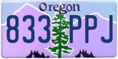 OR license plate 833PPJ