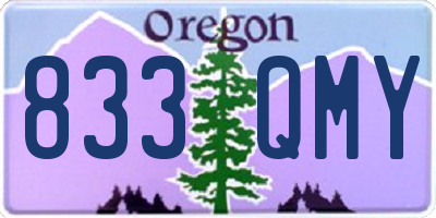 OR license plate 833QMY
