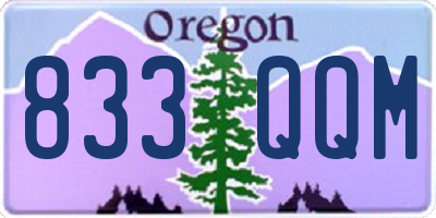 OR license plate 833QQM