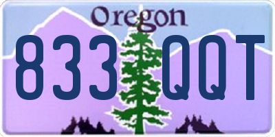 OR license plate 833QQT