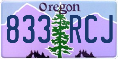 OR license plate 833RCJ