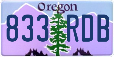 OR license plate 833RDB