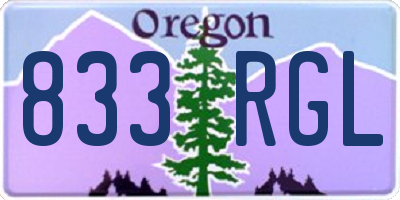 OR license plate 833RGL