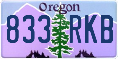 OR license plate 833RKB