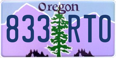 OR license plate 833RTO