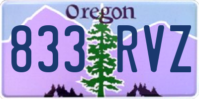 OR license plate 833RVZ