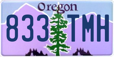 OR license plate 833TMH