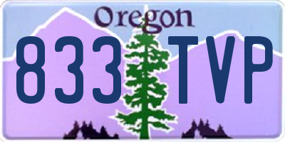 OR license plate 833TVP