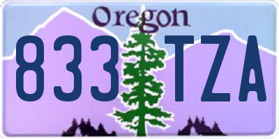 OR license plate 833TZA